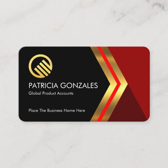 Carte De Visite Stylish Creative Arrowheads Business Owner (Devant)