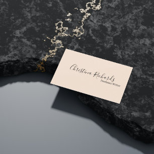 Carte De Visite Stylish Minimum Beige