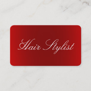 Carte De Visite Styliste cheveux clair rouge blanc blanc professio