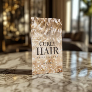 Carte De Visite Styliste de cheveux Curly Blond Hair Sparkcard