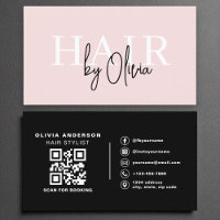 Styliste de cheveux de code QR moderne Typographie