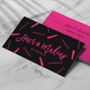 Carte De Visite Styliste de cheveux & maquillage Artiste Salon noi
