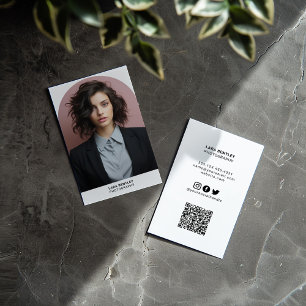 Carte De Visite Styliste de médias sociaux de photos modernes avec