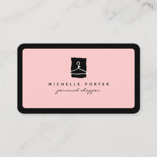Carte De Visite styliste de mode moderne rose vif magasin personne