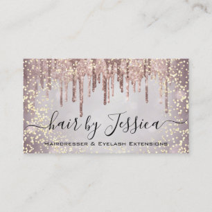 Carte De Visite Styliste de salon de coiffure Rose Drives QRCode