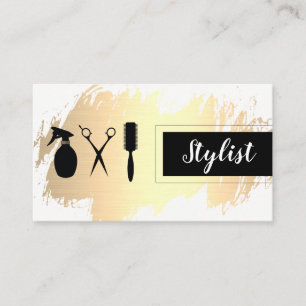 Carte De Visite Styliste Gold Brossé