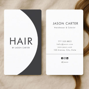 Carte De Visite Styliste minimaliste Coiffeur Coloriste