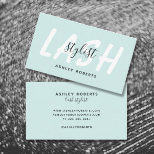 Carte De Visite styliste moderne bleu aqua