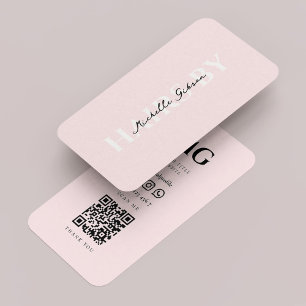 Carte De Visite Styliste professionnelle minimale pour cheveux bea