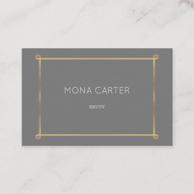 Carte de visite stylistique de cadre d'art déco (Devant)