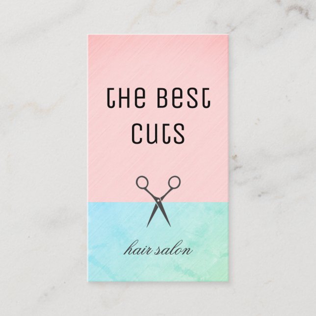 Carte De Visite Stylo cheveux élégant et moderne (Devant)