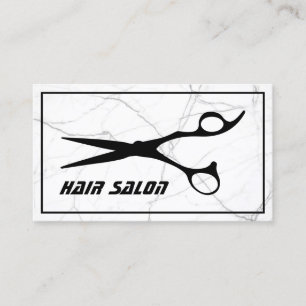 Carte De Visite Stylo de cheveux en marbre moderne minimaliste Sal