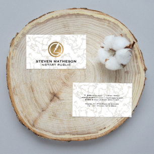 Carte De Visite Stylo   Marbre à huile d'or