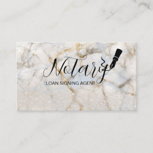 Carte De Visite Stylo-plume élégant en marbre pour notaire