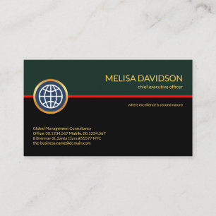 Carte De Visite Stylo Retro Layer Red Line Entrepreneur