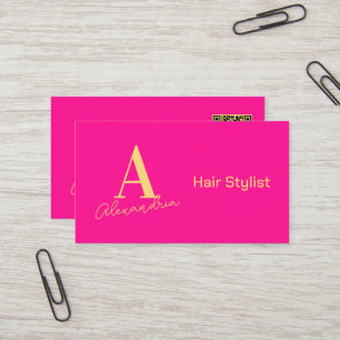 Carte De Visite Stylo simple moderne Monogramme
