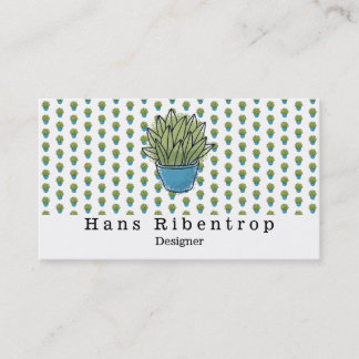 Carte De Visite Succulent dans le vase