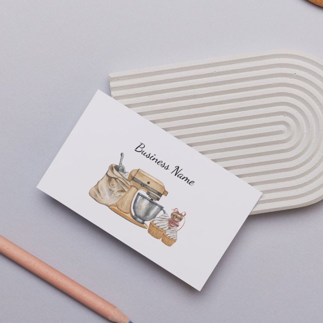 Carte De Visite Sucre artisanal boulangerie pâtisserie Mixer Cupca (Créateur téléchargé)