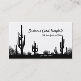 Carte De Visite Sud-ouest de l'Arizona Cactus Désert Sunset