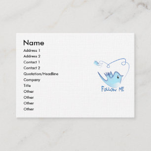 Carte De Visite Suivez-moi sur Twitter  Cadeaux et Tourbillons T-s