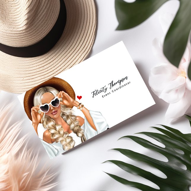 Carte De Visite Summer Mood Fashion Event Planner QR Code (Créateur téléchargé)