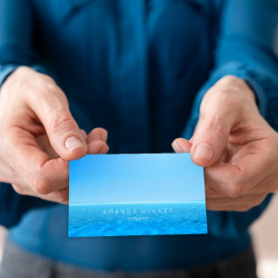 Carte De Visite Summer Sky Ocean Therapist Psychologue Couch