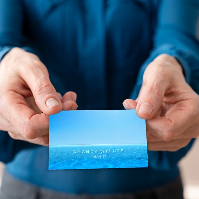Carte De Visite Summer Sky Ocean Therapist Psychologue Couch (Créateur téléchargé)