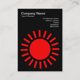Carte De Visite Sun 01 - Rouge sur noir