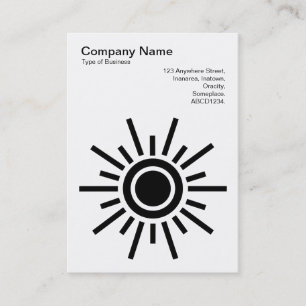 Carte De Visite Sun 02 - Noir sur blanc