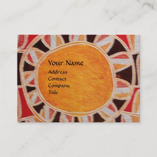 Carte De Visite SUN SOLAIRE ÉNERGIE MONOGRAMME jaune orange rouge  (Devant)