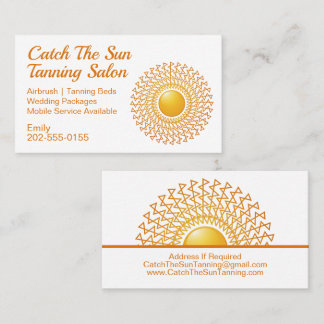 Carte De Visite Sun Tanning Mobile Spray Tan