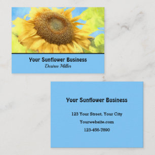 Carte De Visite Sunflower Country Russe Yellow Aquarelle