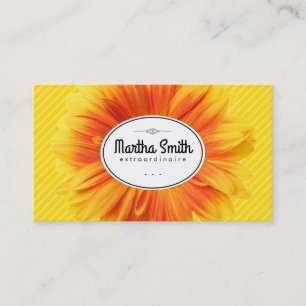 Carte De Visite Sunflower II Rayures jaunes