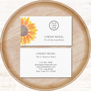 Carte De Visite Sunflower Logo Professionnel