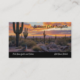 Carte De Visite Sunrise du désert du sud-ouest de l'Arizona