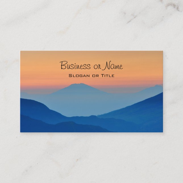 Carte De Visite Sunset Mountains Abstract (Devant)