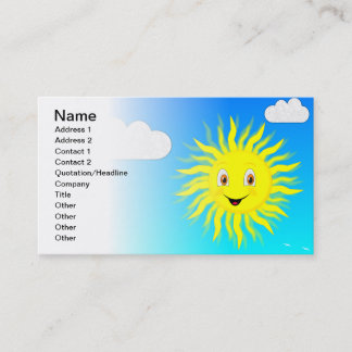 Carte De Visite Sunshine Custom