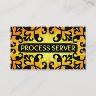 Carte de visite Sunshine Damask du serveur de proc