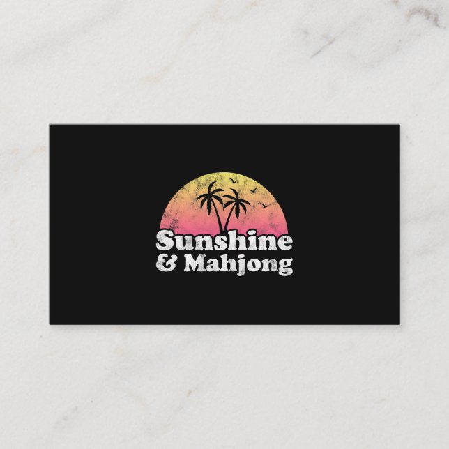 Carte De Visite Sunshine et Mahjong (Devant)