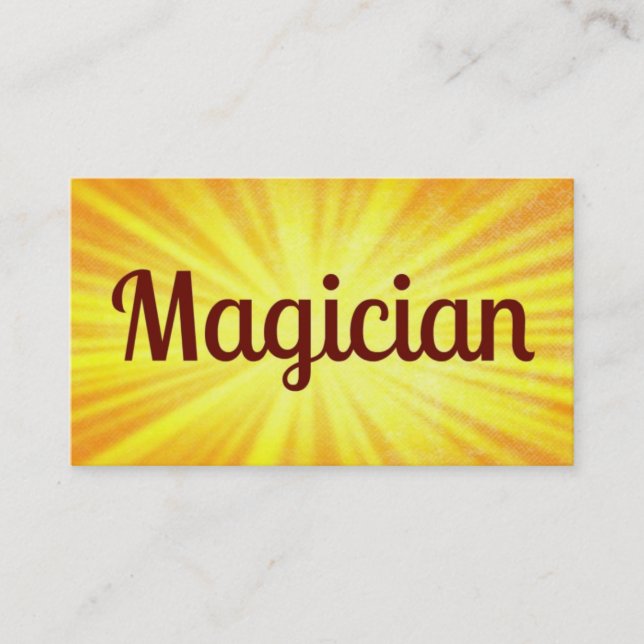Carte de visite Sunshine magicien (Devant)