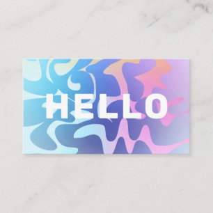 Carte De Visite Super en métal Squigles Pastel Rose Bleu unique