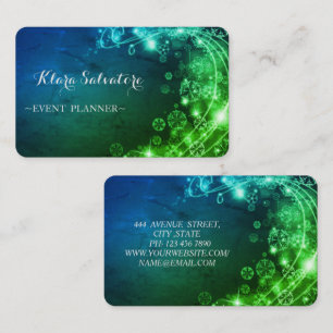 Carte De Visite Super Parfait Éclairage vert de Noël