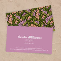 Super Retro Boho violet vert botanique tendance