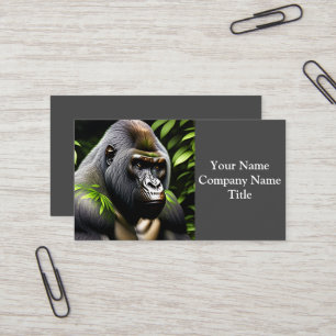 Carte De Visite Superbe Gorille Argent - Jungle King