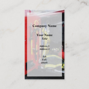 Carte De Visite Superposition du matériel de lutte contre les ince
