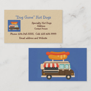 Carte De Visite Support de hot-dog ou chariot fait sur commande de