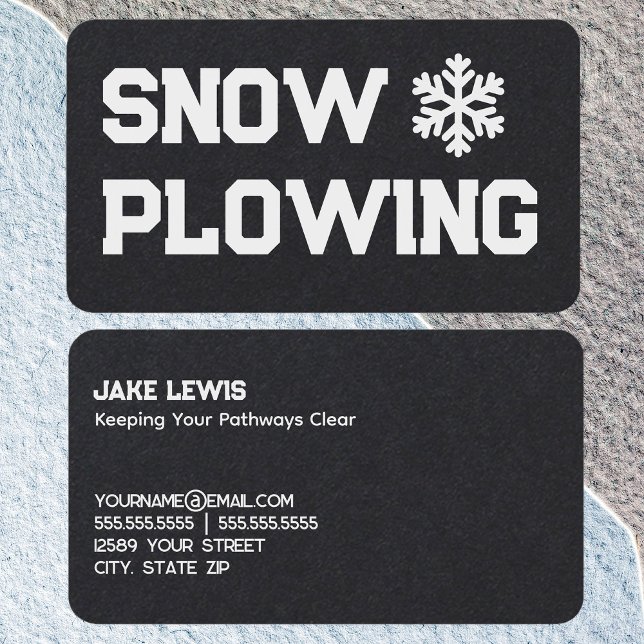Carte De Visite Suppression de neige (Snow Removal Business Cards)