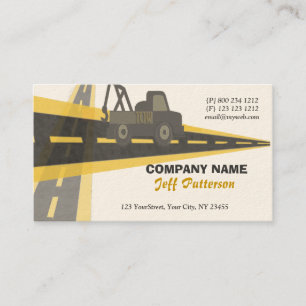 Carte De Visite Sur la route Tow Trucking Automotive Trucking Trav