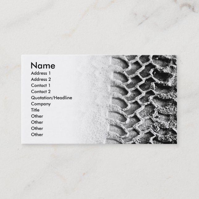 Carte De Visite Sur la voie (Devant)