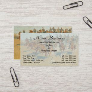 Carte De Visite Sur les plaines du sud par Frederic Remington